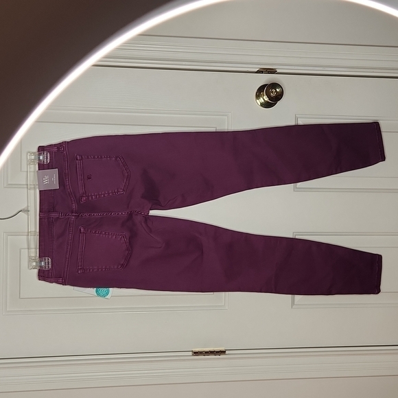 𝅺WASH Lab Mid-Rise Fay Skinny Jeans, Dark Purple, Size 27 NWT - Picture 5 of 11